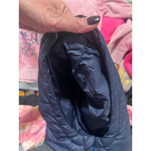 Michael Kors Down Fill Puffer Sweater Hooded Jacket 4T Navy Gray - Picture 7 of 7